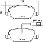 MDB3125 Sada brzdových destiček, kotoučová brzda MINTEX