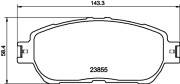 MDB3859 Sada brzdových destiček, kotoučová brzda MINTEX