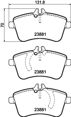 MDB2671 Sada brzdových destiček, kotoučová brzda MINTEX