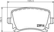 MDB2580 Sada brzdových destiček, kotoučová brzda MINTEX