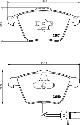 MDB2694 Sada brzdových destiček, kotoučová brzda MINTEX