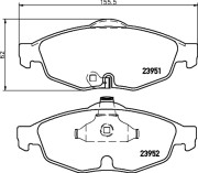 MDB2315 Sada brzdových destiček, kotoučová brzda MINTEX