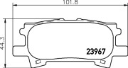 MDB2572 Sada brzdových destiček, kotoučová brzda MINTEX