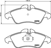 MDB2688 Sada brzdových destiček, kotoučová brzda MINTEX