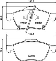 MDB2622 Sada brzdových destiček, kotoučová brzda MINTEX