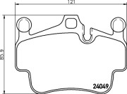 MDB2992 Sada brzdových destiček, kotoučová brzda MINTEX