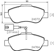 MDB3019 Sada brzdových destiček, kotoučová brzda MINTEX