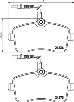 MDB2701 Sada brzdových destiček, kotoučová brzda MINTEX