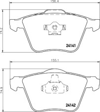 MDB2576 Sada brzdových destiček, kotoučová brzda MINTEX