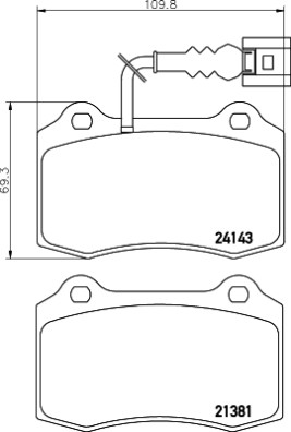 MDB2271 Sada brzdových destiček, kotoučová brzda MINTEX