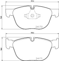 MDB2827 Sada brzdových destiček, kotoučová brzda MINTEX