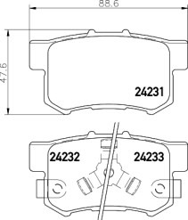 MDB2710 Sada brzdových destiček, kotoučová brzda MINTEX