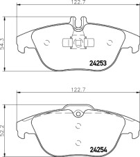 MDB2845 Sada brzdových destiček, kotoučová brzda MINTEX