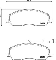 MDB3296 Sada brzdových destiček, kotoučová brzda MINTEX