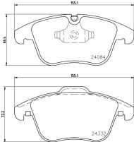 MDB2932 Sada brzdových destiček, kotoučová brzda MINTEX