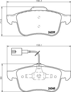 MDB2790 Sada brzdových destiček, kotoučová brzda MINTEX