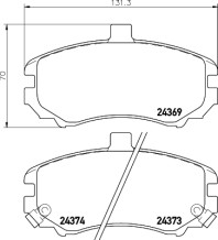 MDB2721 Sada brzdových destiček, kotoučová brzda MINTEX