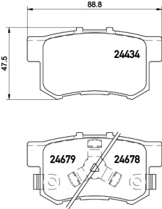 MDB2959 Sada brzdových destiček, kotoučová brzda MINTEX