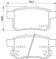 MDB2946 Sada brzdových destiček, kotoučová brzda MINTEX