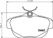 MDB2858 Sada brzdových destiček, kotoučová brzda MINTEX