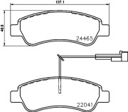 MDB3766 Sada brzdových destiček, kotoučová brzda MINTEX