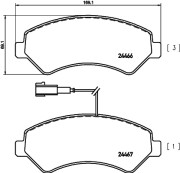 MDB2848 Sada brzdových destiček, kotoučová brzda MINTEX