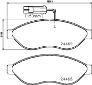 MDB3365 Sada brzdových destiček, kotoučová brzda MINTEX