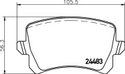 MDB2888 Sada brzdových destiček, kotoučová brzda MINTEX