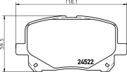 MDB2344 Sada brzdových destiček, kotoučová brzda MINTEX