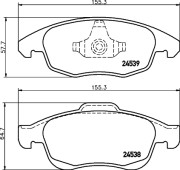 MDB2890 Sada brzdových destiček, kotoučová brzda MINTEX