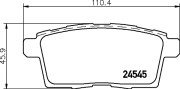 MDB2886 Sada brzdových destiček, kotoučová brzda MINTEX