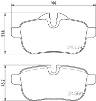 MDB2947 Sada brzdových destiček, kotoučová brzda MINTEX