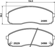 MDB3180 Sada brzdových destiček, kotoučová brzda MINTEX