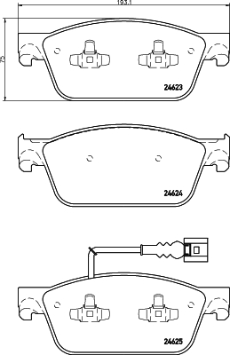 MDB3060 Sada brzdových destiček, kotoučová brzda MINTEX