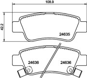 MDB2926 Sada brzdových destiček, kotoučová brzda MINTEX