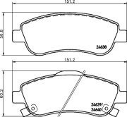 MDB2939 Sada brzdových destiček, kotoučová brzda MINTEX