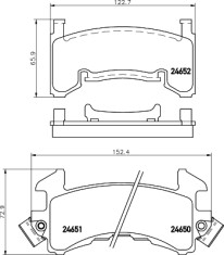 MDB1595 Sada brzdových destiček, kotoučová brzda MINTEX