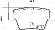 MDB2951 Sada brzdových destiček, kotoučová brzda MINTEX