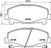 MDB2954 Sada brzdových destiček, kotoučová brzda MINTEX