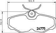 MDB2384 Sada brzdových destiček, kotoučová brzda MINTEX