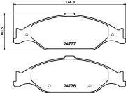 MDB2246 Sada brzdových destiček, kotoučová brzda MINTEX