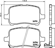 MDB2293 Sada brzdových destiček, kotoučová brzda MINTEX