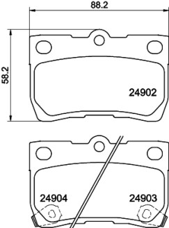 MDB3051 Sada brzdových destiček, kotoučová brzda MINTEX