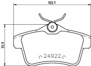 MDB3023 Sada brzdových destiček, kotoučová brzda MINTEX