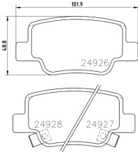 MDB3054 Sada brzdových destiček, kotoučová brzda MINTEX