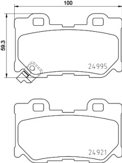 MDB3110 Sada brzdových destiček, kotoučová brzda MINTEX