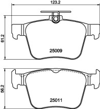 MDB3101 Sada brzdových destiček, kotoučová brzda MINTEX