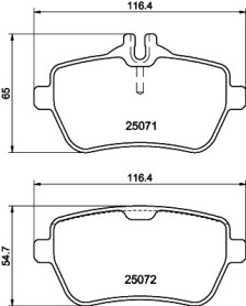 MDB3284 Sada brzdových destiček, kotoučová brzda MINTEX