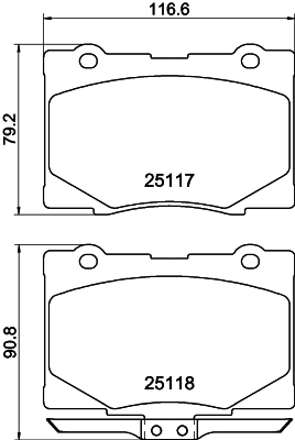 MDB3170 Sada brzdových destiček, kotoučová brzda MINTEX