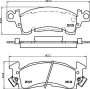 MDB1594 Sada brzdových destiček, kotoučová brzda MINTEX